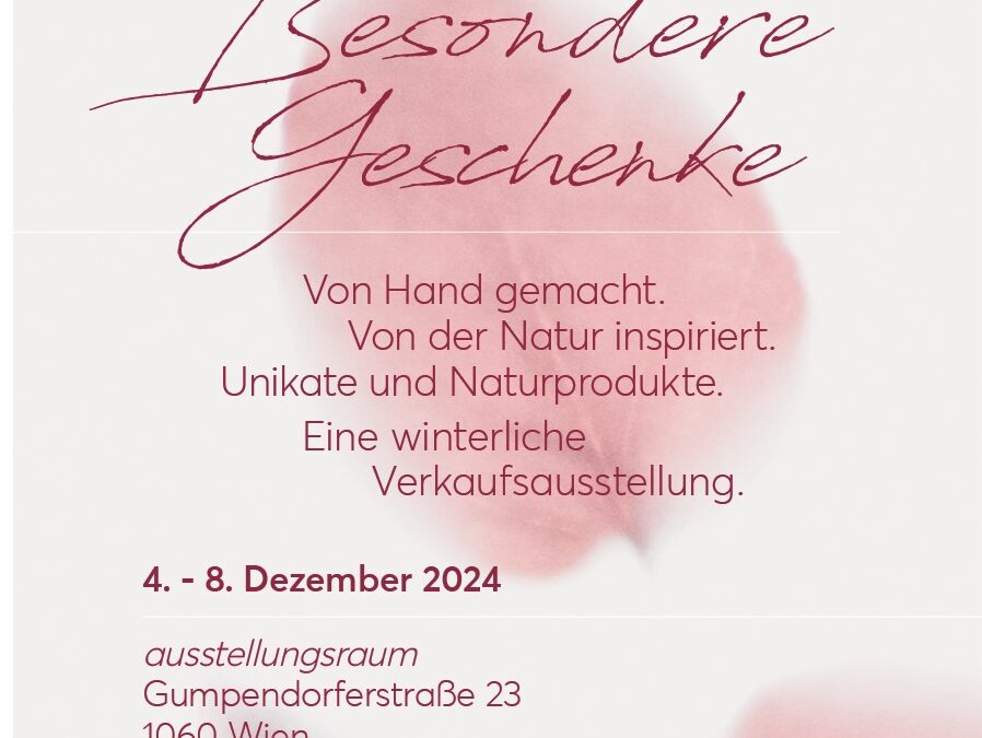 Einladung „Besondere Geschenke“ – eine winterliche Verkaufsausstellung