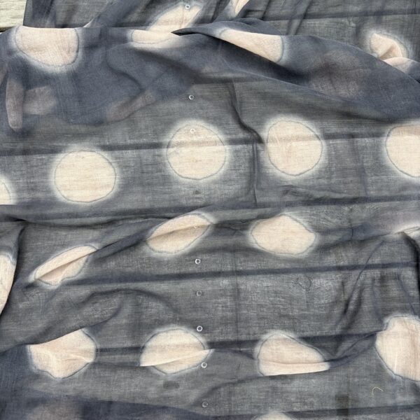 BlaugrauRosa Baumwollschal – Bild 2